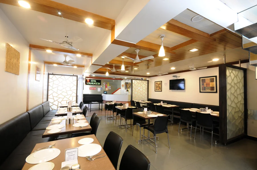 Pure-vegetarian restaurant seating
